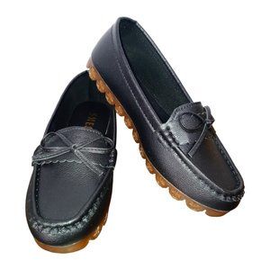 "SHE & IN" Chunky Black Loafers Size 5.5